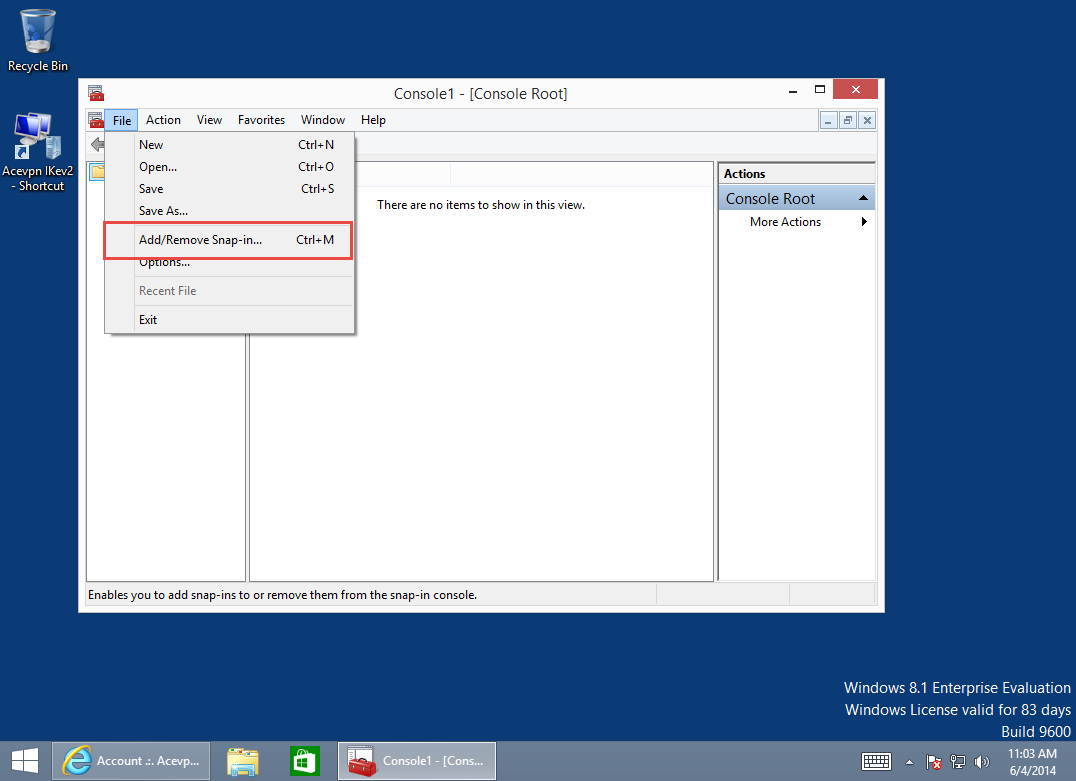 mmc Add/Remove Snap-In