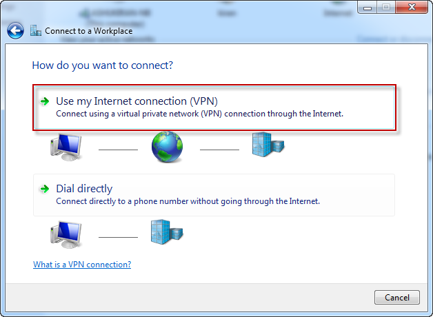 Step 3 - Ace PPTP VPN - Connect to a workplace - Use my Internet connection