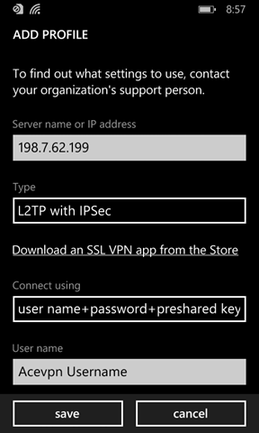 username and password for ipvanish vpn