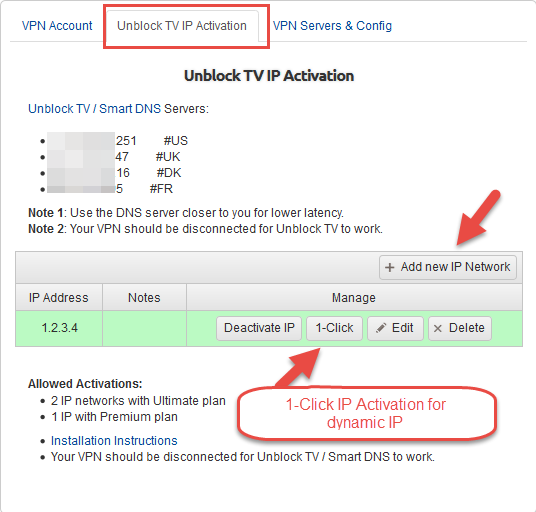 Smart Dns 1 Click Ip Address Activation Acevpn Com